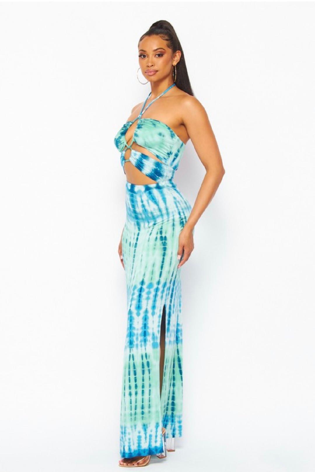 Taylor Tie Dye Cut Out Maxi Dress - Boho Chic Summer Beach Dress for Women, Perfect for Vacations, Music Festivals & Date Nights