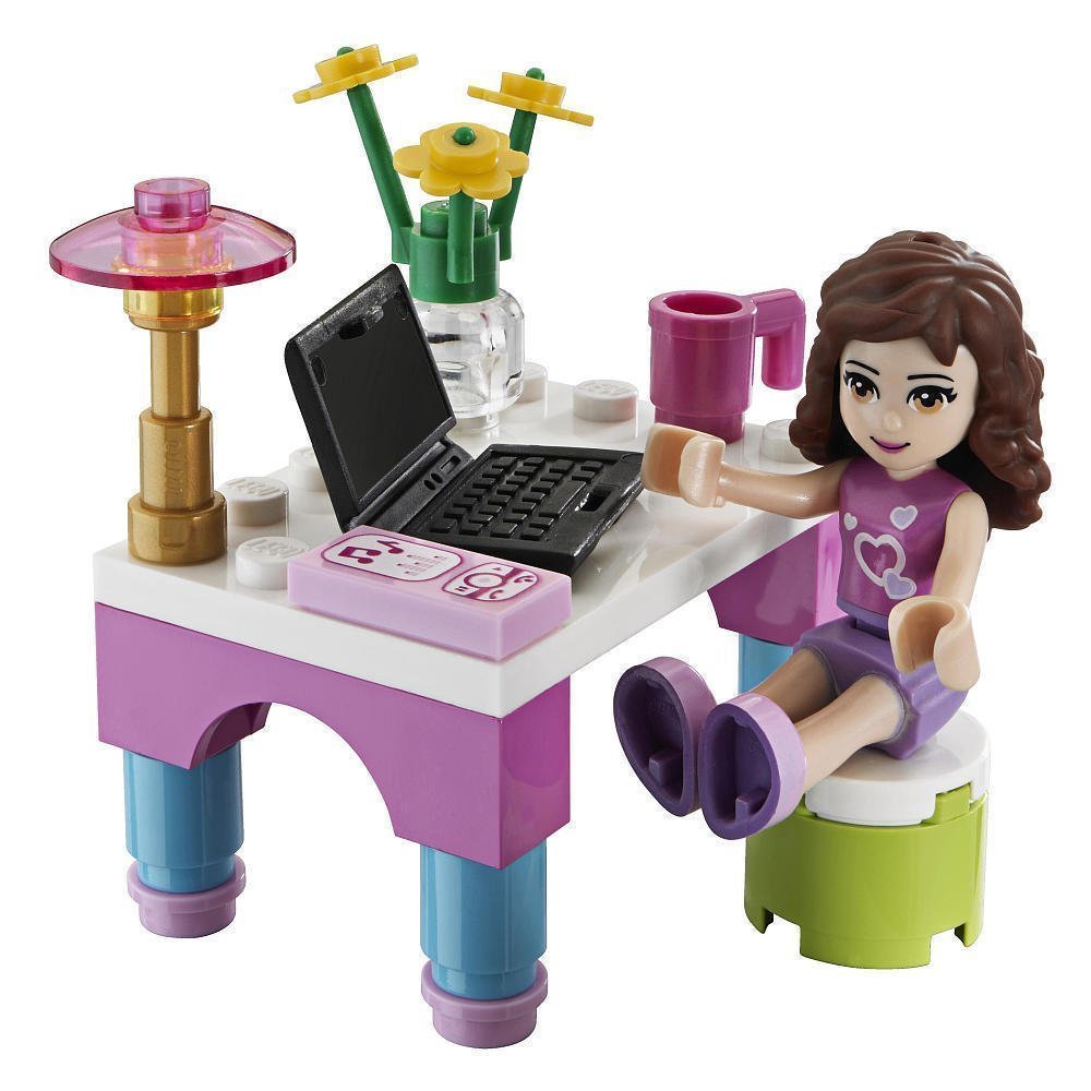 LEGO Friends Olivia's Desk Building Toy Set #30102 - Creative Play for Kids, Perfect for School & Home Decor