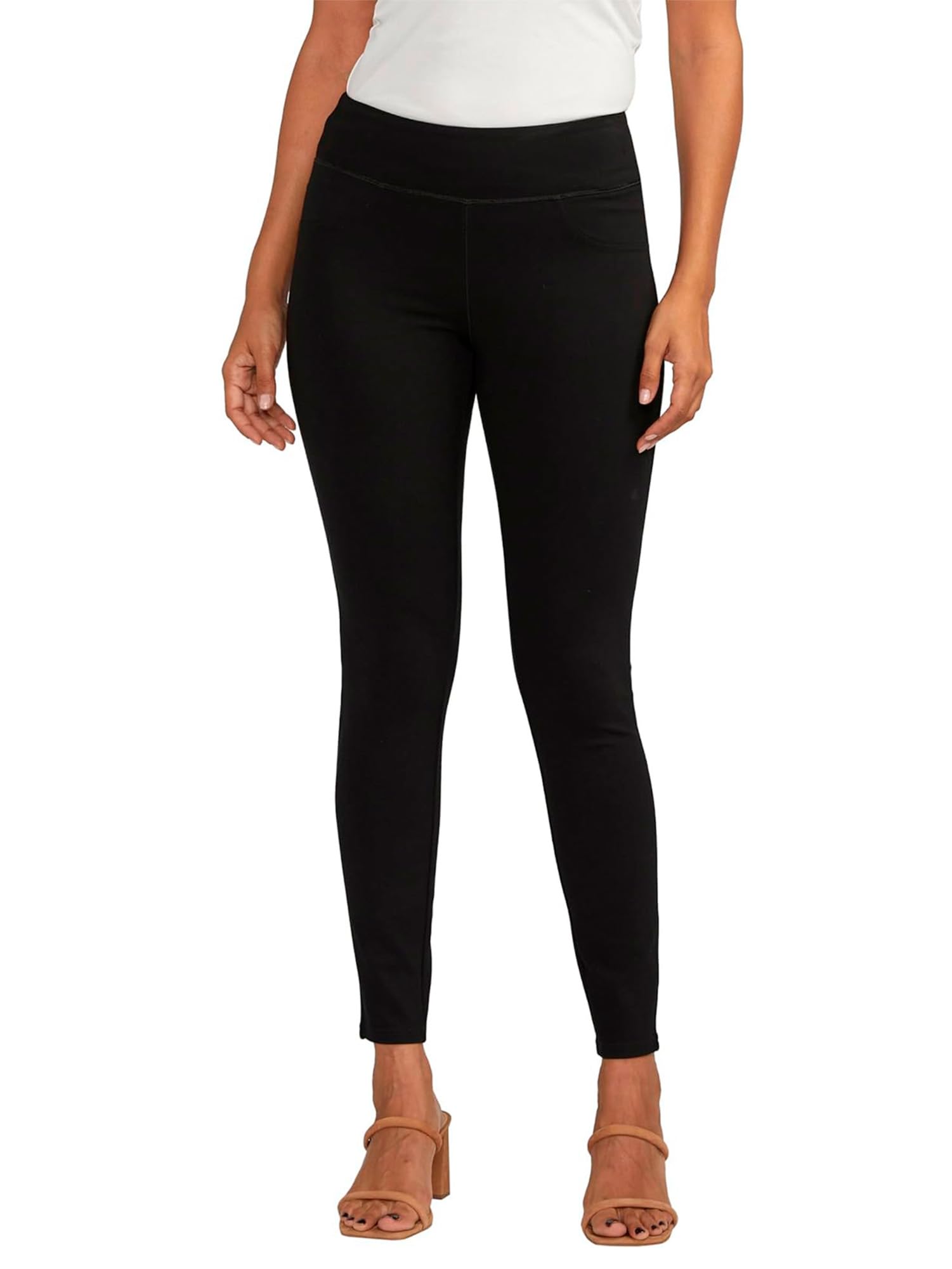 Jag Jeans Women's Ricki Legging - Large Herringbone Print High Waist Stretchy Yoga Pants for Workout, Lounge & Casual Wear