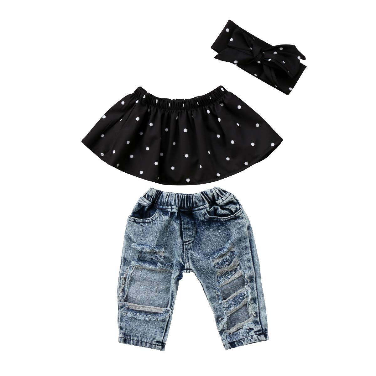 Adorable Toddler Baby Girl Summer Outfit Set - Cotton Tank Top & Denim Shorts 2-Piece Clothing | Perfect for Beach, Playdates & Family Outings