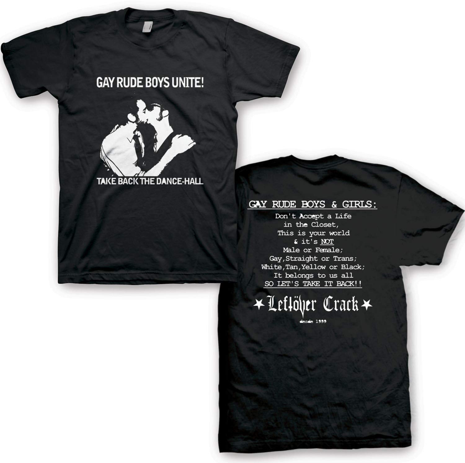 Leftover Crack Gay Rude Boys Unite T-Shirt for Men | Punk Rock Band Merch | Perfect for Concerts & Streetwear Fashion