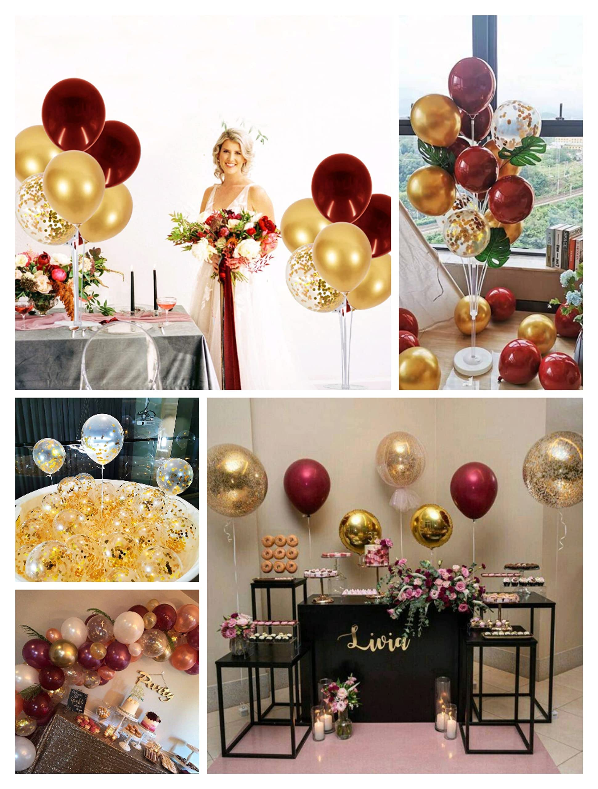 2025 Maroon & Gold Graduation Party Decorations - 40pcs Burgundy Black Balloons Set for Graduation, Wizard Theme & Birthday Celebrations - Perfect for Graduation Ceremonies, Themed Parties & Special Occasions