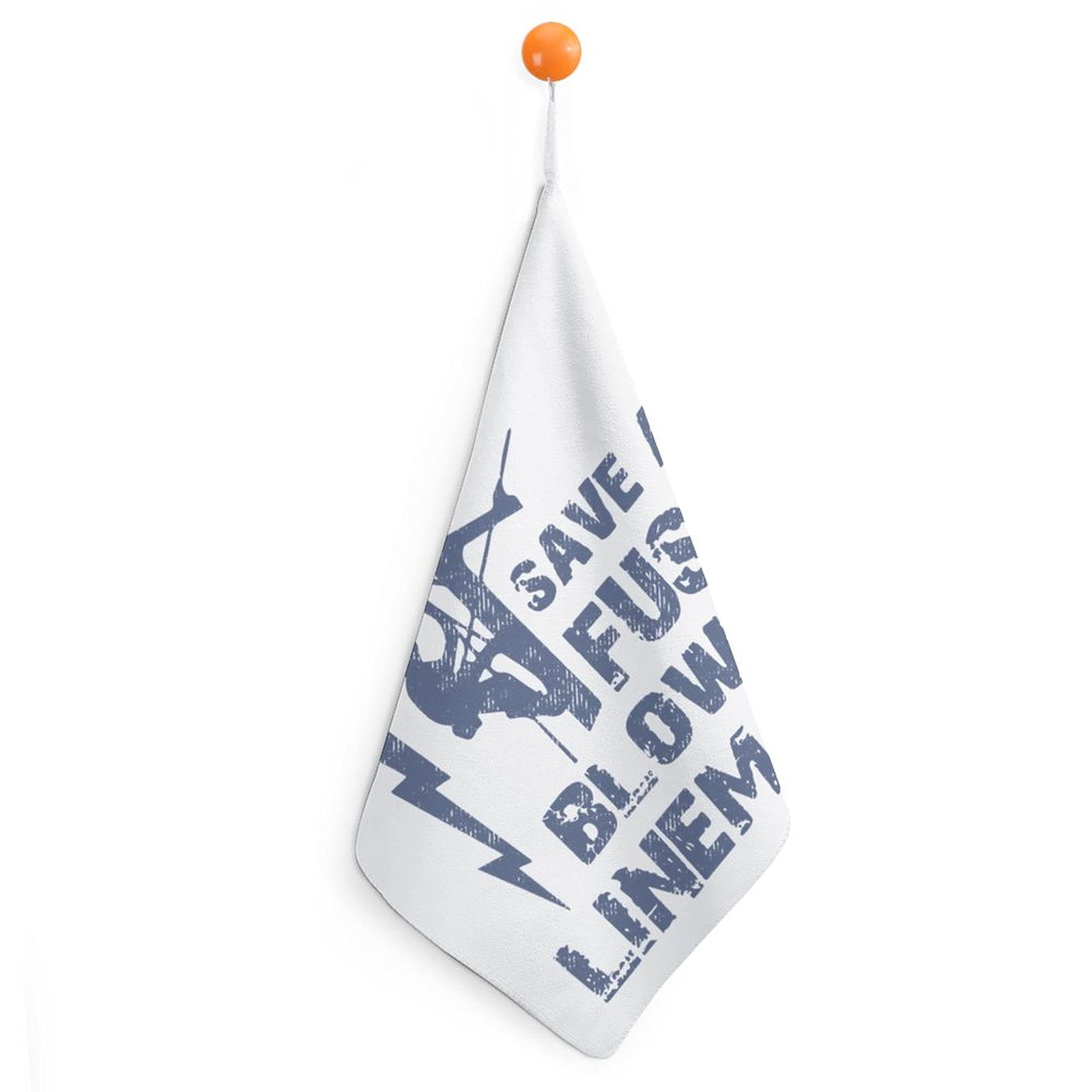 Lineman Save A Fuse - Blow A Lineman Kitchen Towel | Absorbent Hand & Dish Drying Towels with Hanging Loop | Bathroom Washcloth & Decorative Home Kitchen Accessory | Perfect for Camping, RV & Farmhouse Decor