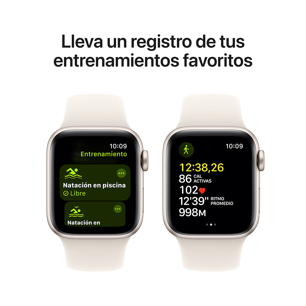 Apple Watch SE GPS 40mm - Starlight Aluminum Case with Starlight Sport Band (M/L) - Perfect for Fitness Tracking, Workouts & Everyday Wear