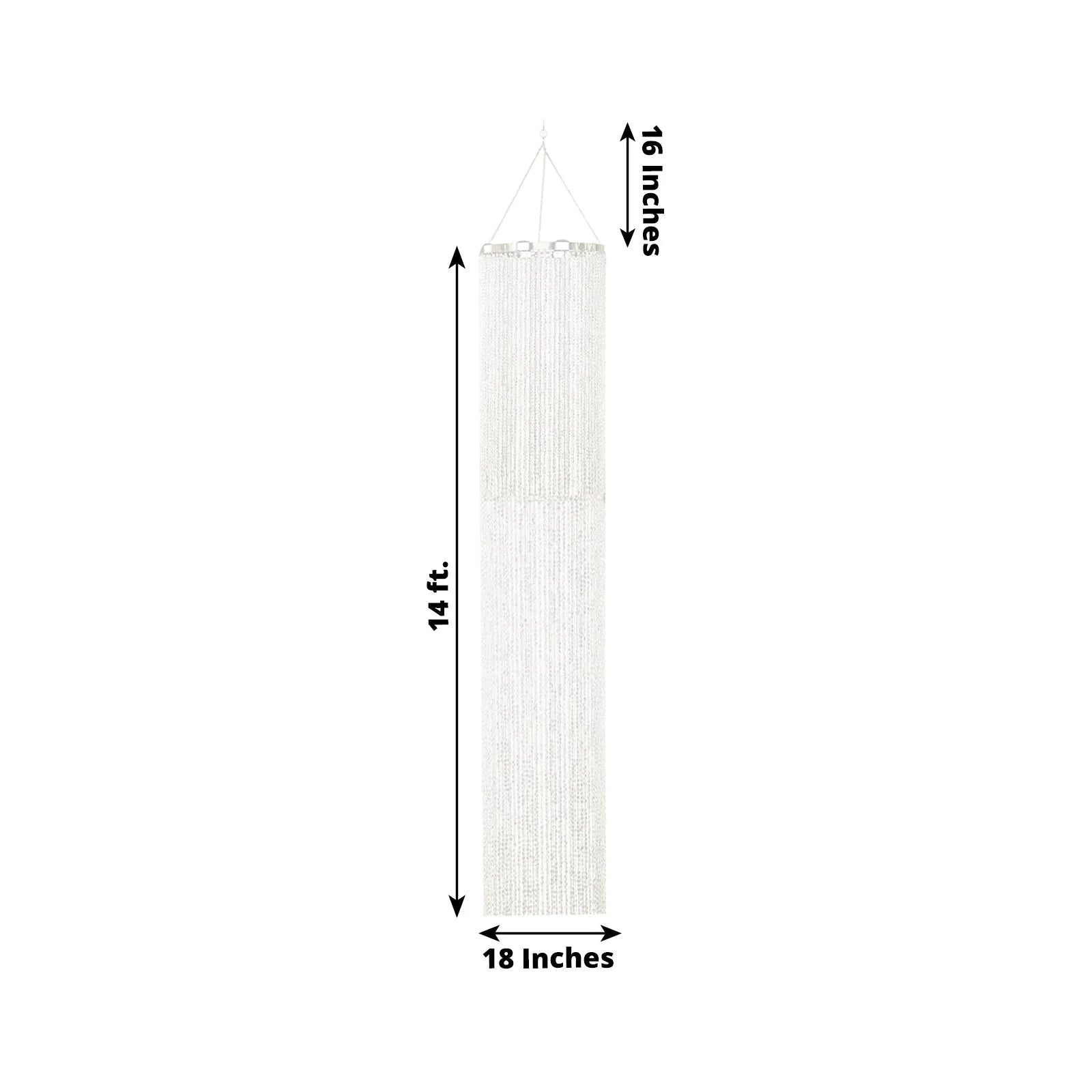 Elegant Clear Crystal Beaded Column Chandelier - Perfect for Dining Room, Living Room & Bedroom Lighting Decor