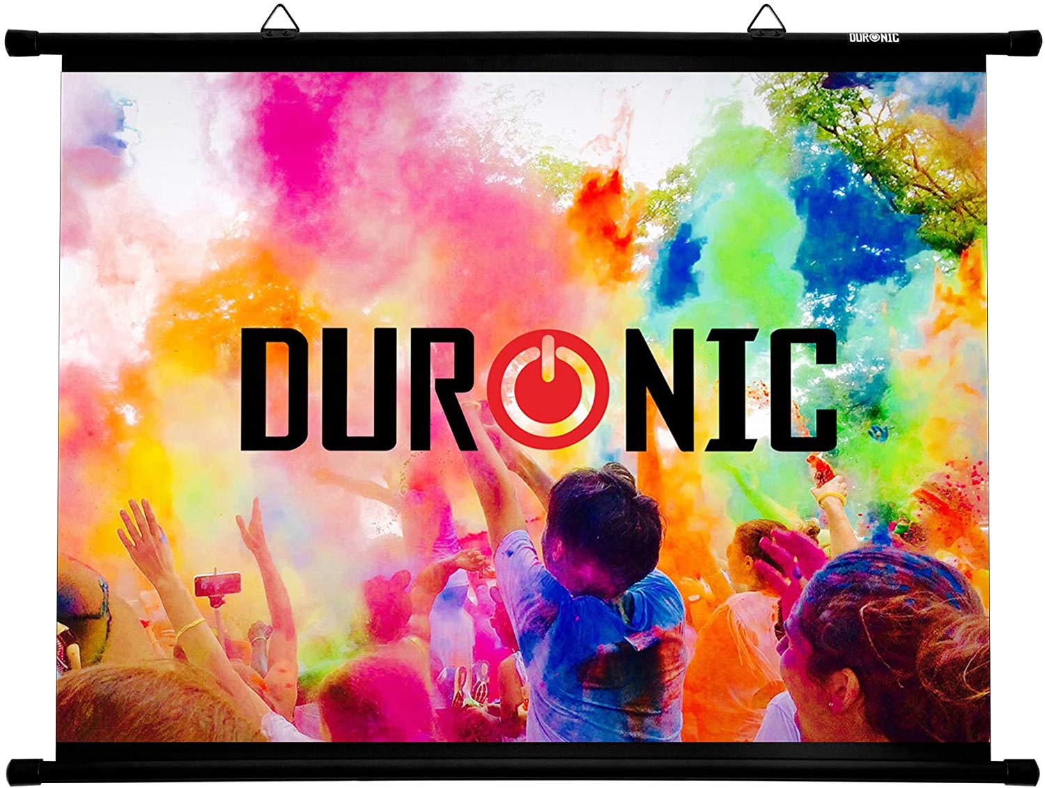 Duronic BPS50/43 50-Inch Projector Screen - 102x76cm Matt White Ultra HD Home Theater Screen | Wall & Ceiling Mountable for Movies, Gaming, Presentations | Perfect for Home Cinema, School, Office, and Outdoor Movie Nights