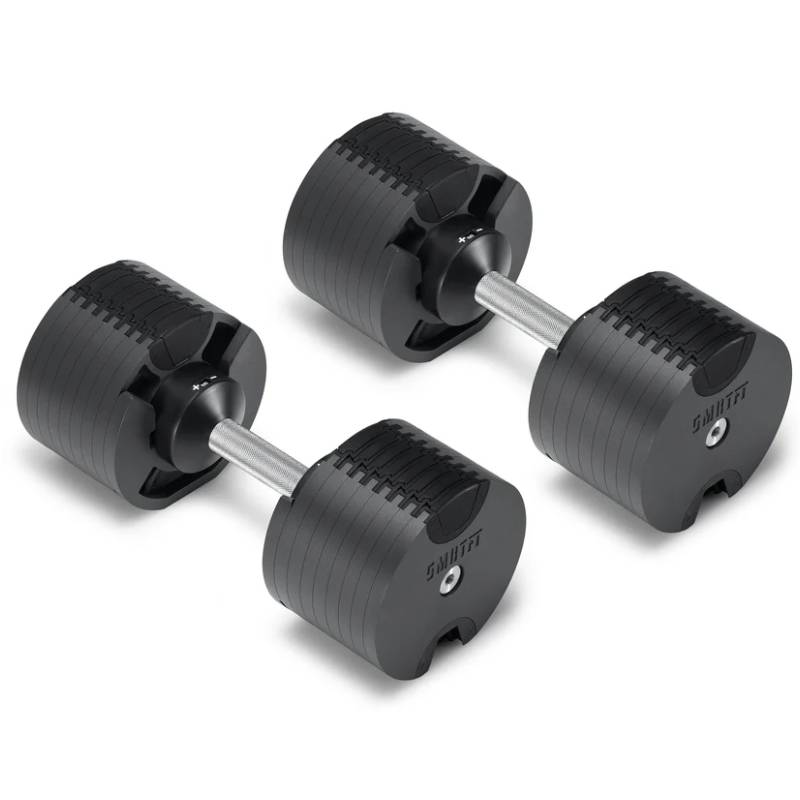 SMRTFT Nüobells 5-80lb Adjustable Dumbbell Pair - Classic Design for Home Gym & Strength Training - Perfect for Weight Lifting, CrossFit, and Full-Body Workouts