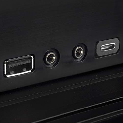 SilverStone Technology SST-ML04B-C Slim Black Micro ATX HTPC Case with Lockable Design & Front Panel USB Type-C Port - Perfect for Home Theater PC Builds and Compact Gaming Setups