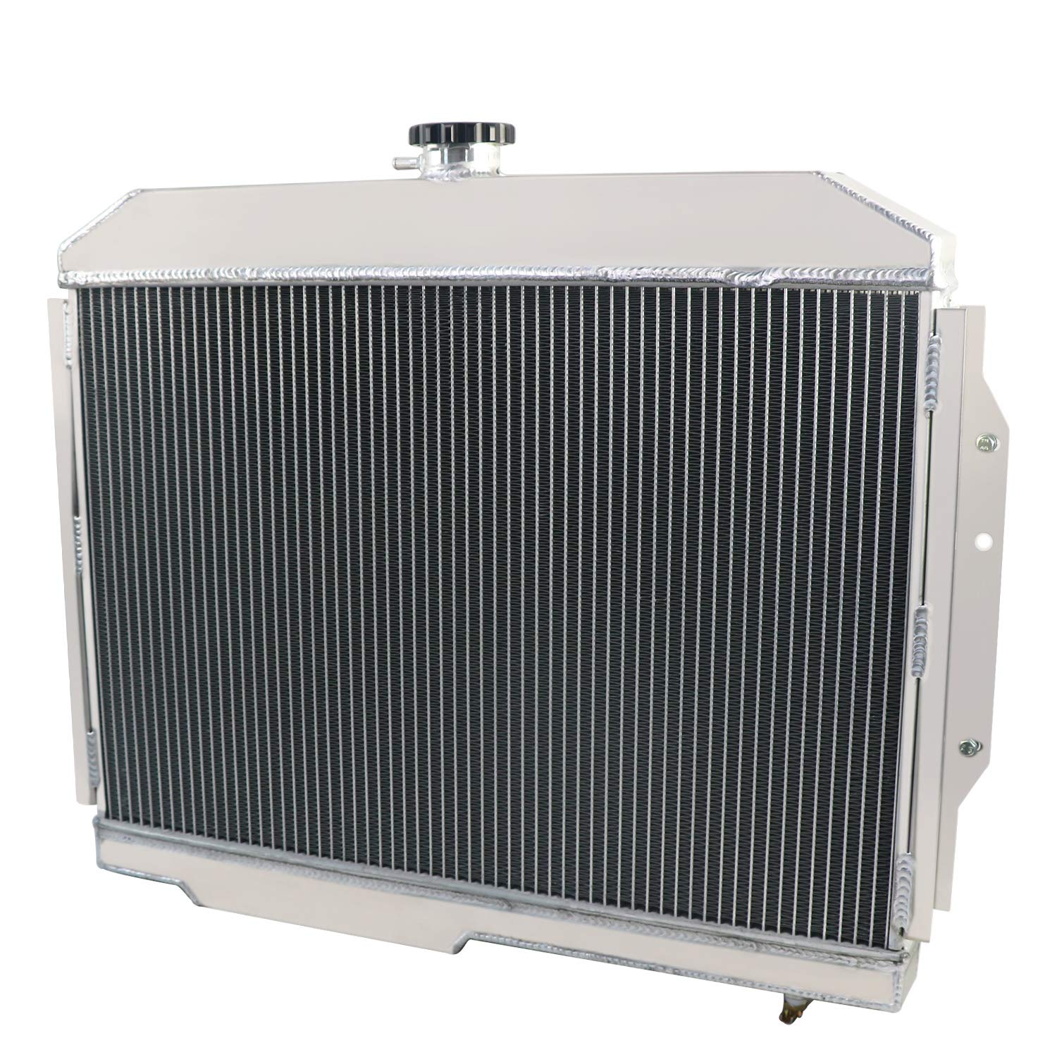 1958-1974 AMC Rambler Javelin AMX SST DPL V8 3 Row Aluminum Radiator with Cooling Fan Shroud - High Performance Cooling Upgrade for Classic Muscle Cars & Hot Rods