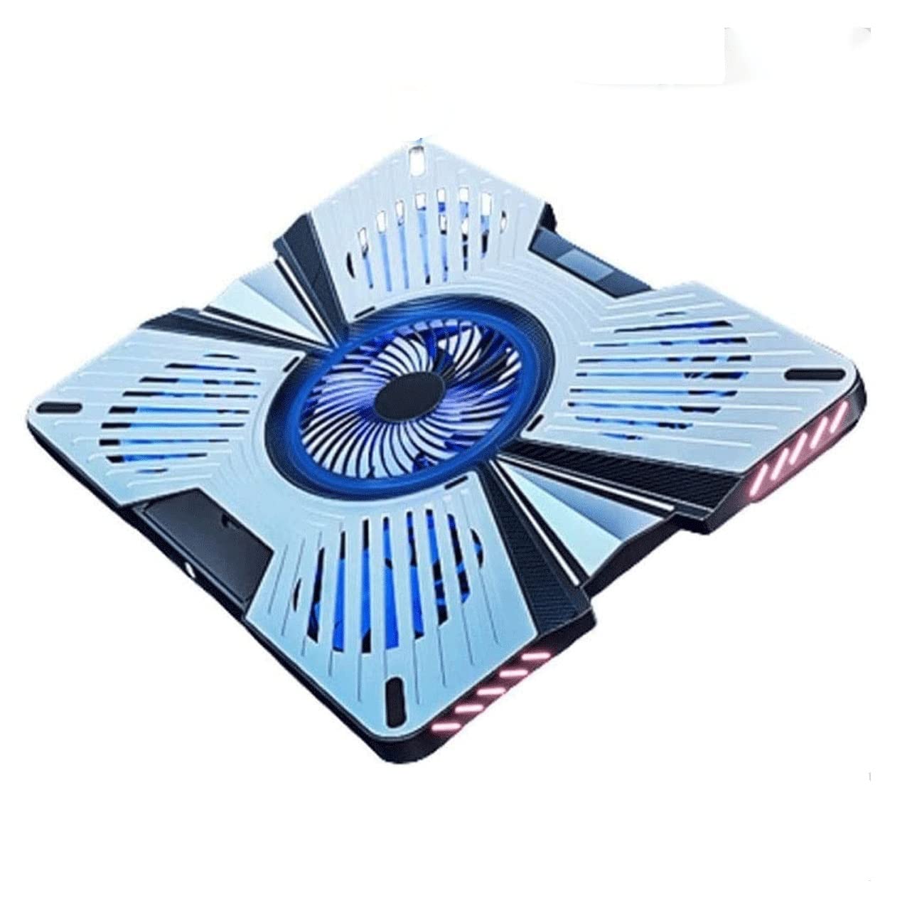 Best Laptop Cooling Pad with LED Lights - USB-Powered Quiet Cooling Fan for Gaming Laptops - Adjustable & Stable Laptop Stand - Perfect for Office Work, Gaming & Home Use