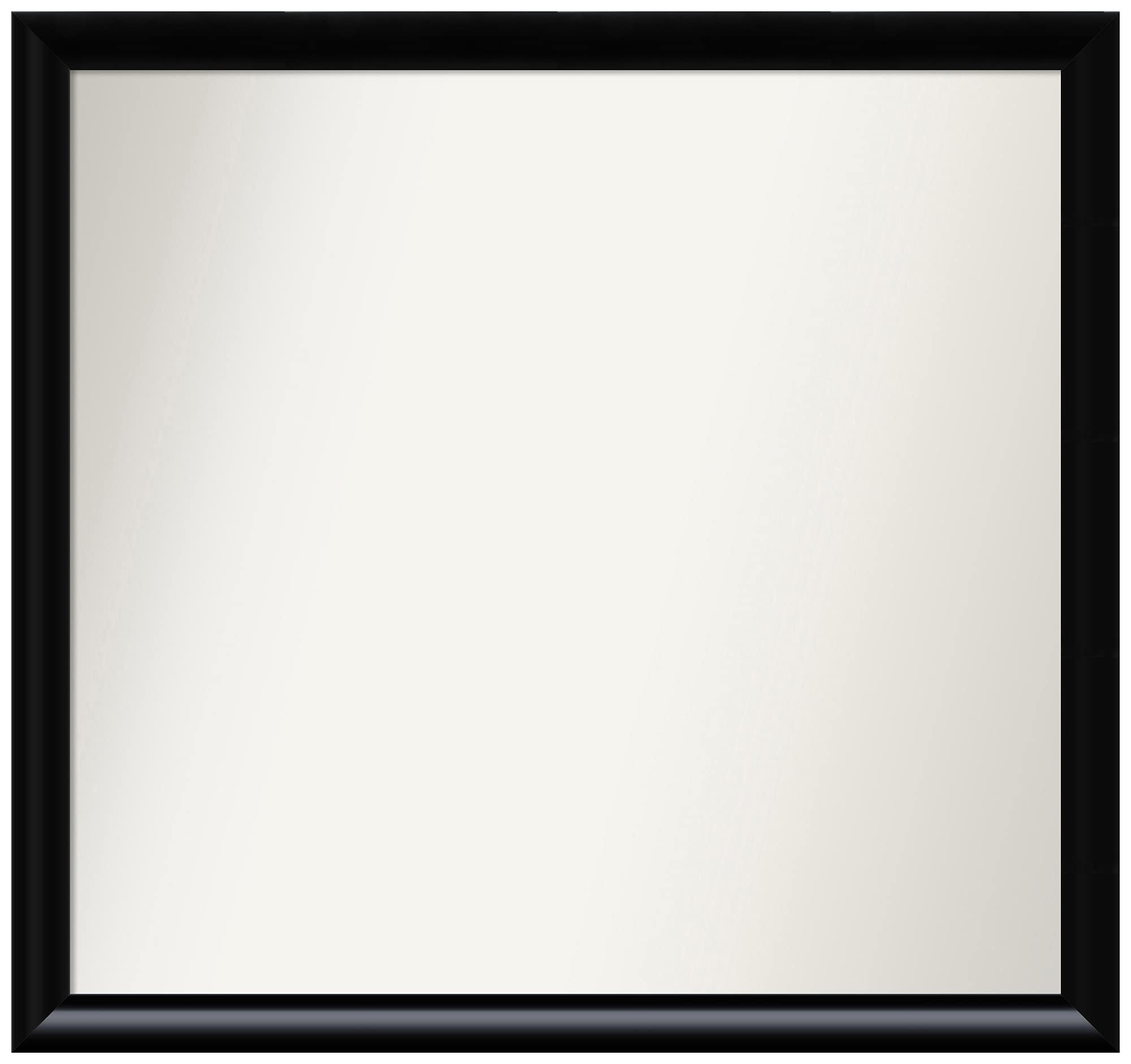 Amanti Art Non-Beveled Custom Wall Mirror 31x33 Inches - Steinway Black Scoop Frame - Bathroom, Living Room, Bedroom Decor - Various Sizes Available - Elegant Black Framed Mirror for Home & Office