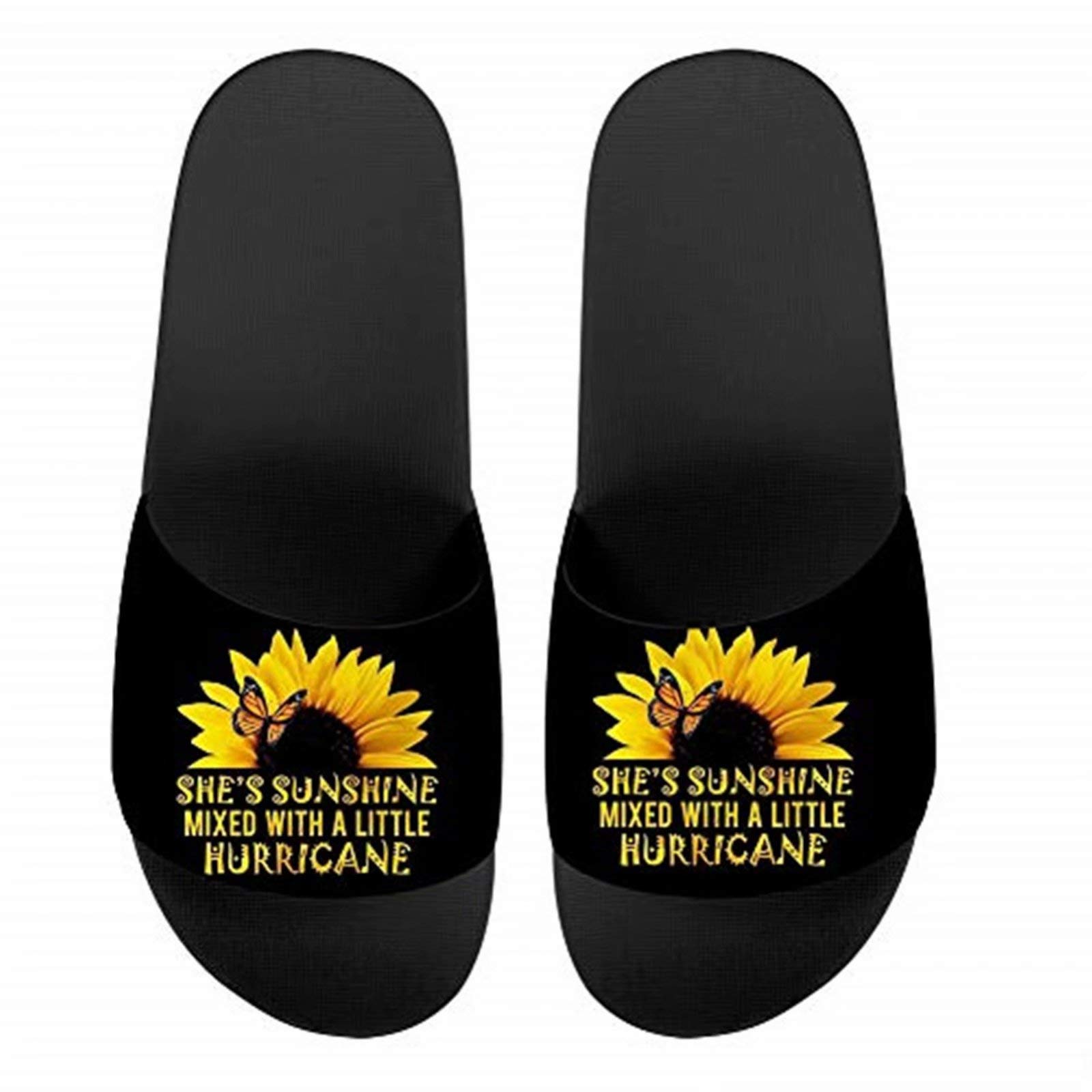 FOR U DESIGNS Women's Summer Sandals - Comfortable Slides for Indoor/Outdoor Use, Beach, Hotel & Home - Non-Slip Sole House Slippers for Women | Perfect for Lounging, Travel & Relaxation