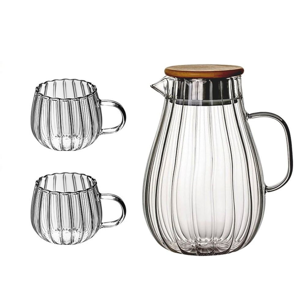 Selena Large Glass Pitcher - 64oz Clear Beverage Dispenser with Spigot for Iced Tea, Lemonade & Party Drinks - Perfect for Summer BBQs, Weddings & Outdoor Entertaining