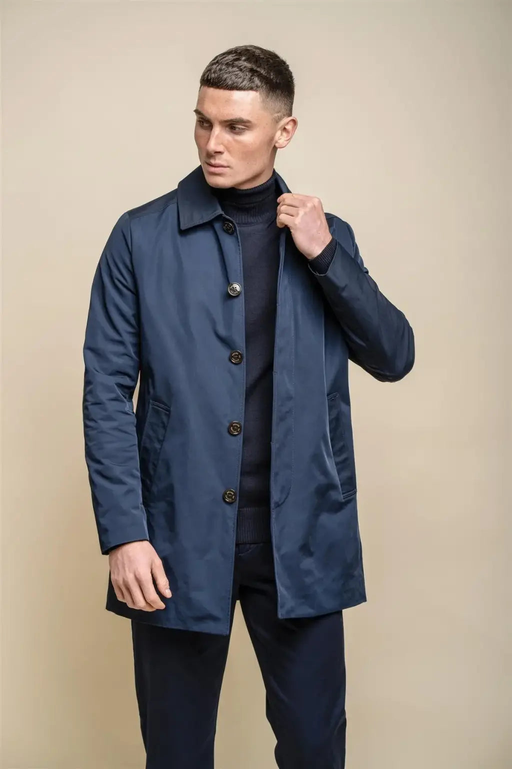 Cavani Men's Navy Blue Barracuda Jacket - Waterproof Winter Coat for Outdoor Activities & Casual Wear