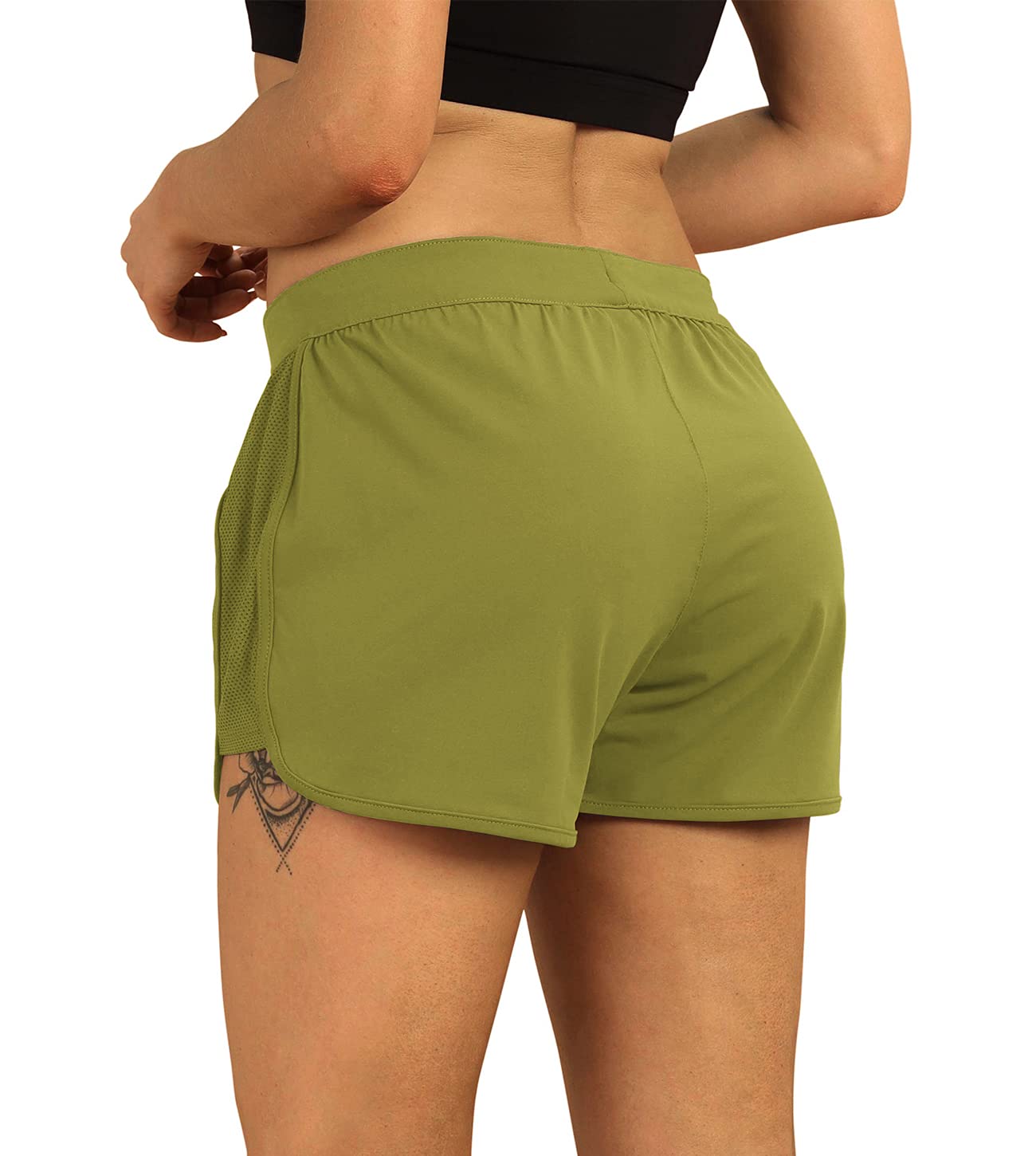 Icyzone Women's Workout Shorts - High Waist Athletic Running Yoga Shorts for Exercise & Fitness | Perfect for Gym, Running, Yoga & Active Lifestyle