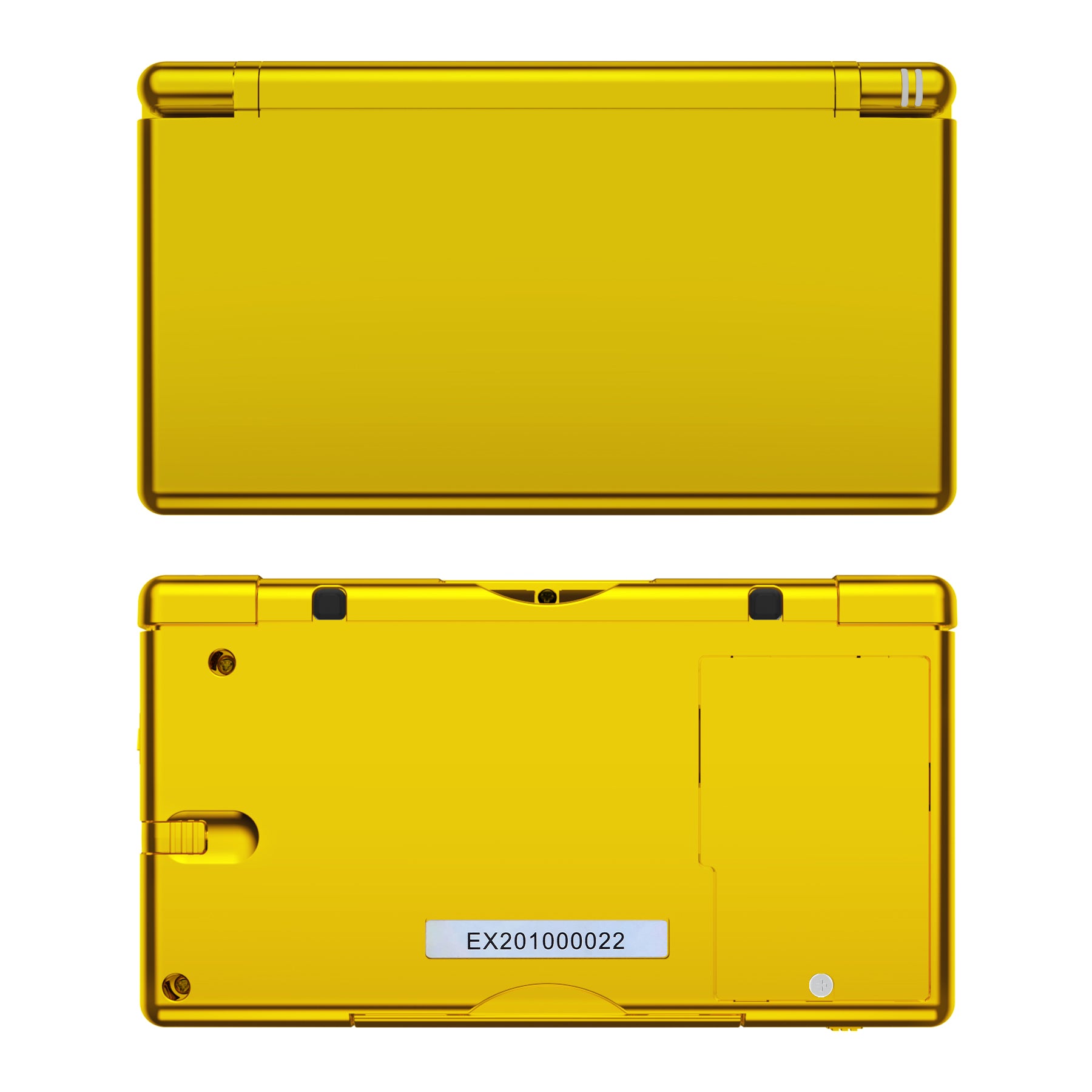 eXtremeRate Replacement Full Housing Shell & Buttons with Screen Lens for Nintendo DS Lite NDSL - Chrome Gold | Custom Gaming Console Cover | Perfect for Repair, Modding & Personalization
