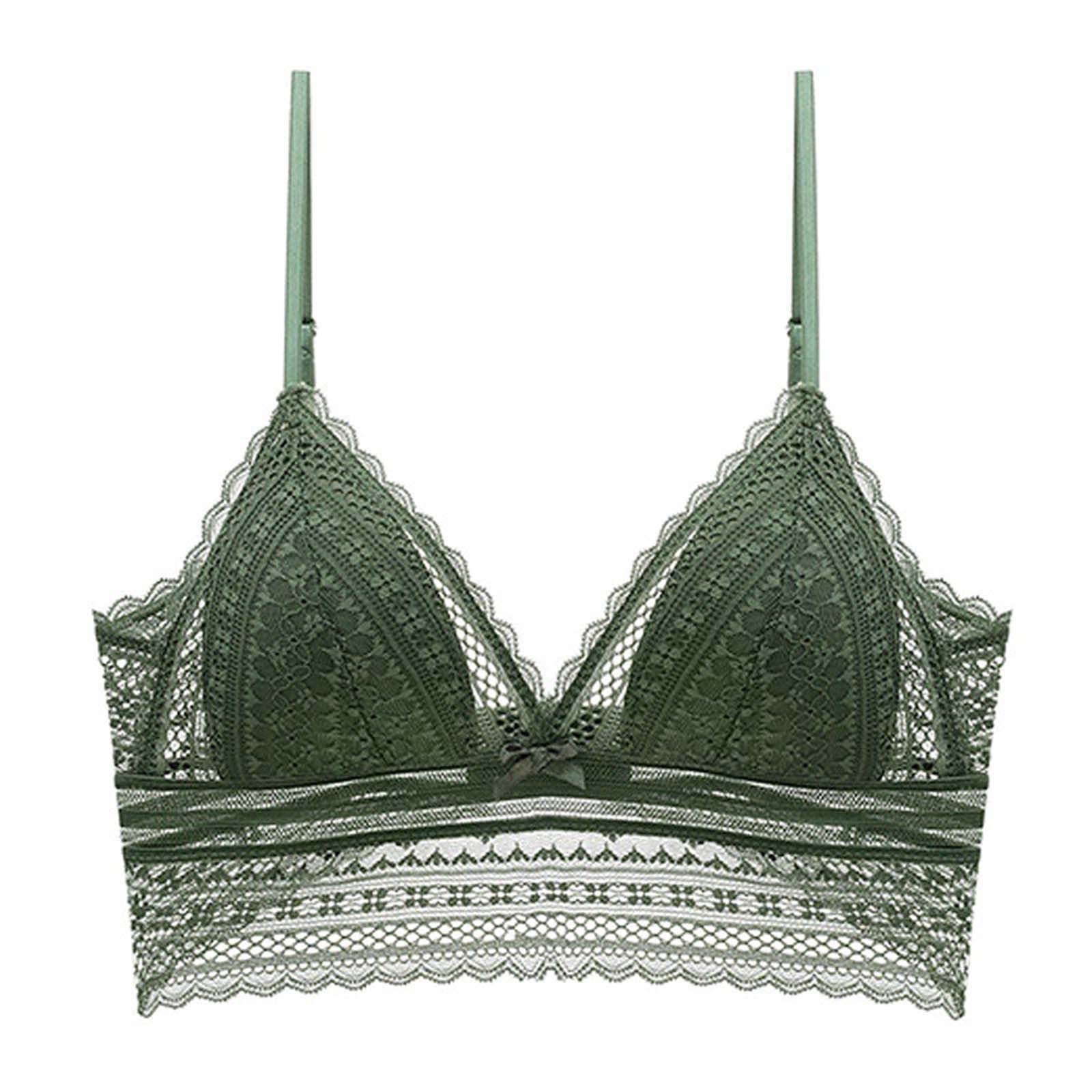 Kcocoo Women's French Lace Sports Bra - Sexy Open Back Backless Design with Removable Cups for Yoga, Running & Workout