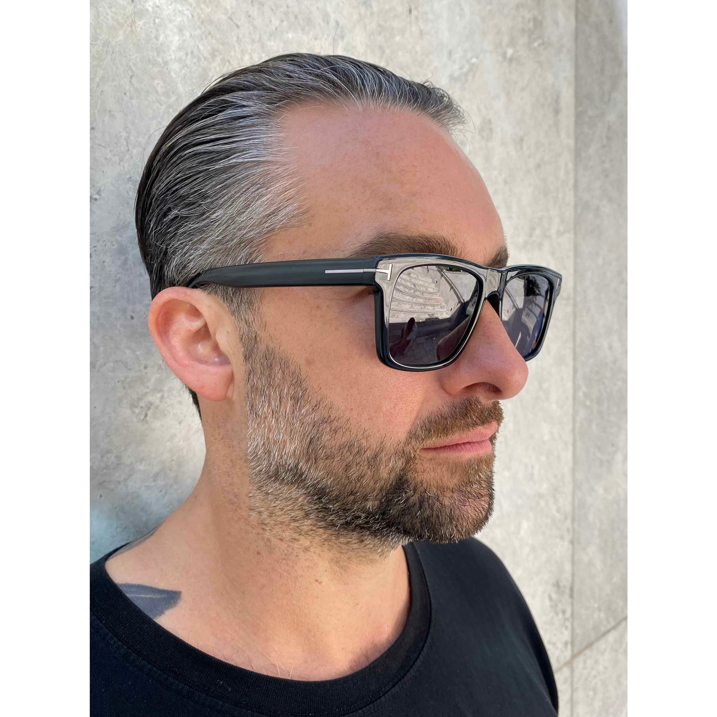 Tom Ford 0906 01A 56 Black Grey Sunglasses - Premium Luxury Shades for Men & Women - Perfect for Outdoor Activities, Driving & Fashion Statements