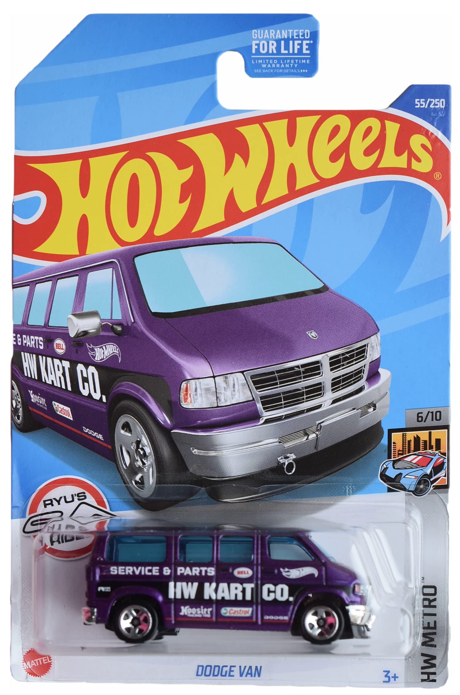 Hot Wheels Dodge Van Metro 6/10 Die-Cast Car Toy - Purple Collectible Vehicle for Kids & Adults - Perfect for Play, Display & Collection