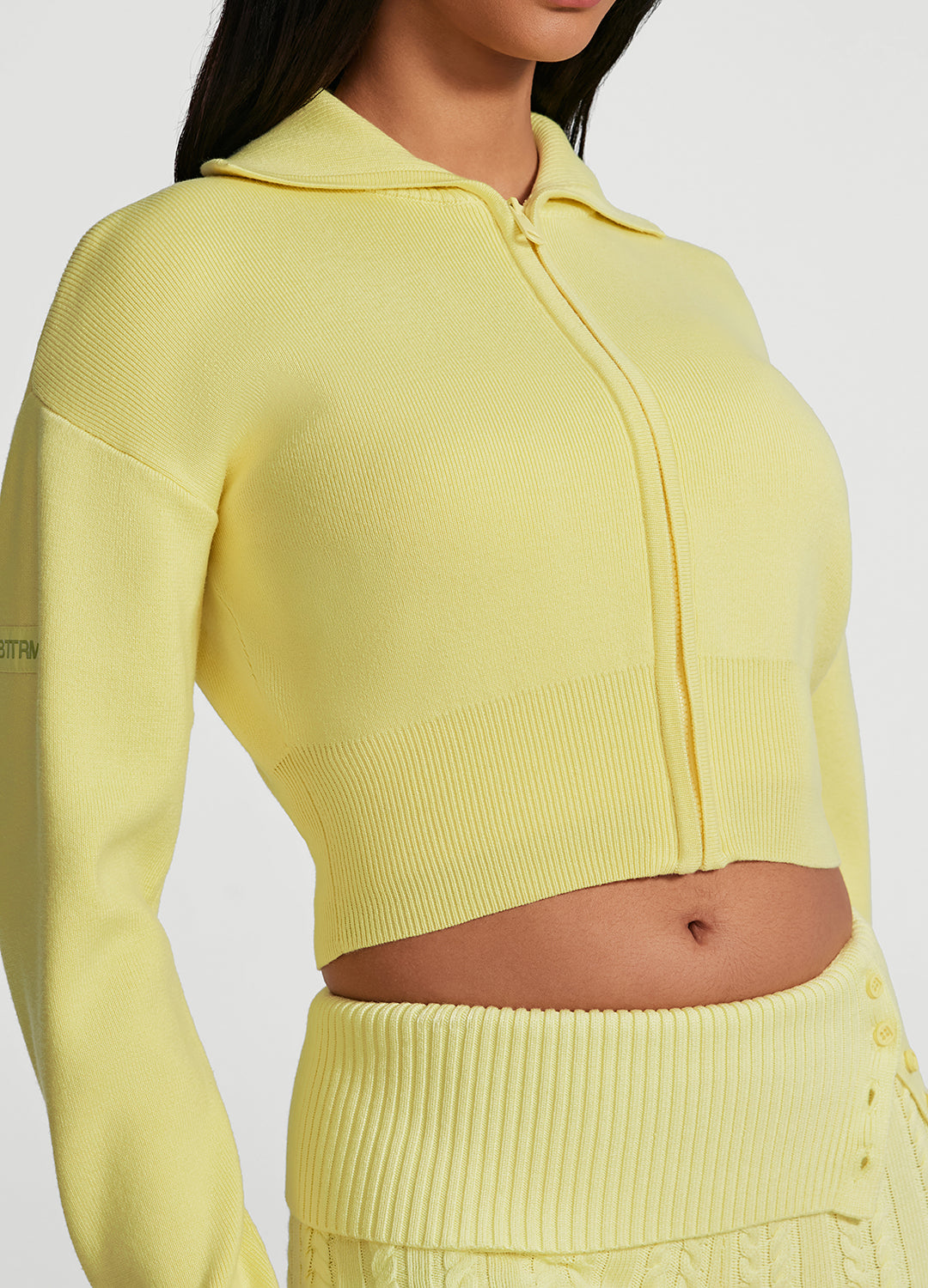 Women's Knit Cropped Zip Up Jacket - Soft Stretchy Cardigan for Spring & Fall - Perfect for Casual Outfits, Layering, and Coffee Dates