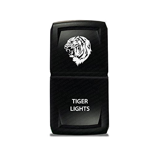 CH4x4 Rocker Switch V2 with Tiger Lights Symbol 2 - Blue LED for Off-Road Vehicles, ATVs, and Marine Applications