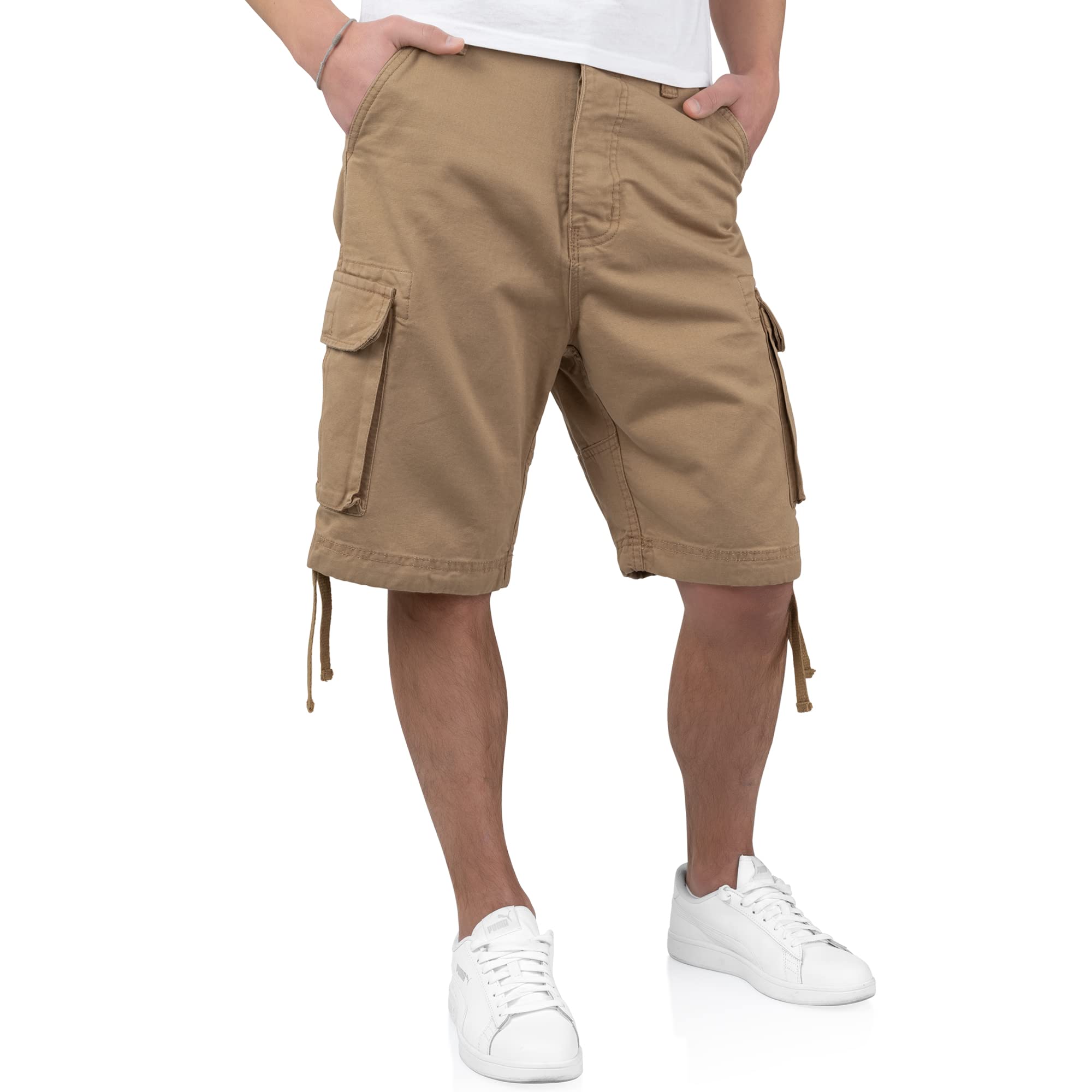 Vintage Washed Beige High Waisted Denim Shorts for Women - Casual Summer Outfit, Beach Vacation, and Street Style Fashion