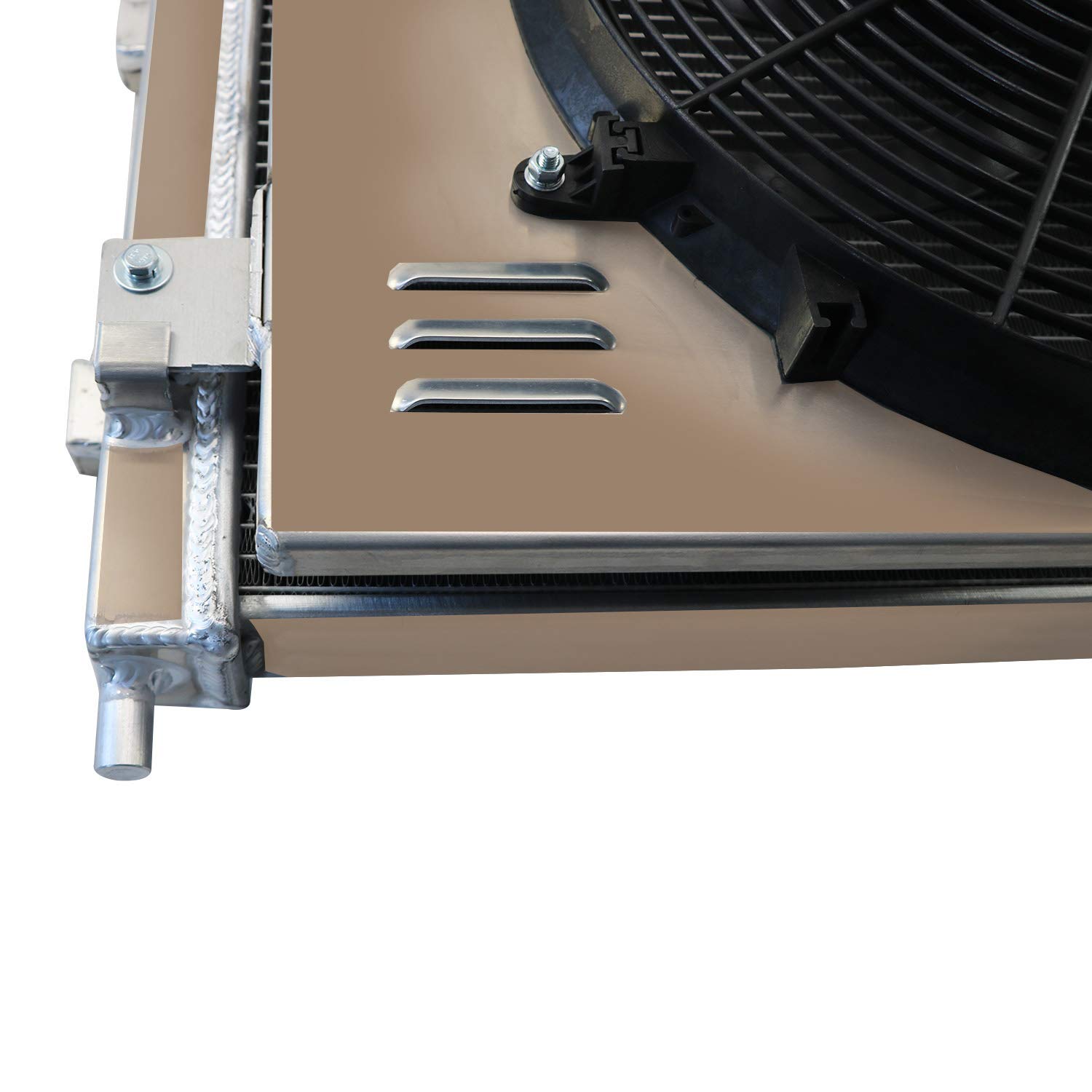 AlloyWorks 3-Row Aluminum Radiator with Shroud Fan & Relay Kit - Compatible with 2005-2013 Chevy Corvette C6, 2003-2006 SSR, Saab 9-3X/9-7X 6.0L 6.2L 7.0L V8 Engines (Includes Double Oil Cooler) - High-Performance Cooling Upgrade for Racing & Hot Weather Driving