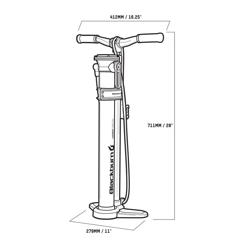 Premium Tubeless Floor Pump for Bikes - High Pressure Presta & Schrader Valve Compatible - Ideal for Mountain Bikes, Road Bikes & Cycling Enthusiasts