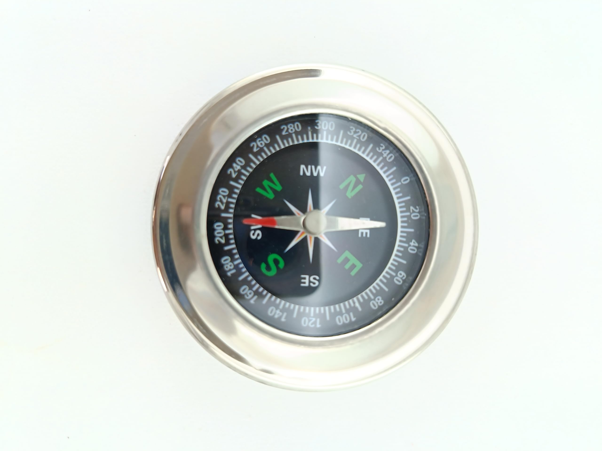 Premium Stainless Steel Magnetic Pocket Compass - 2 Inch Directional Compass for Hiking, Camping & Outdoor Navigation | Pack of 1