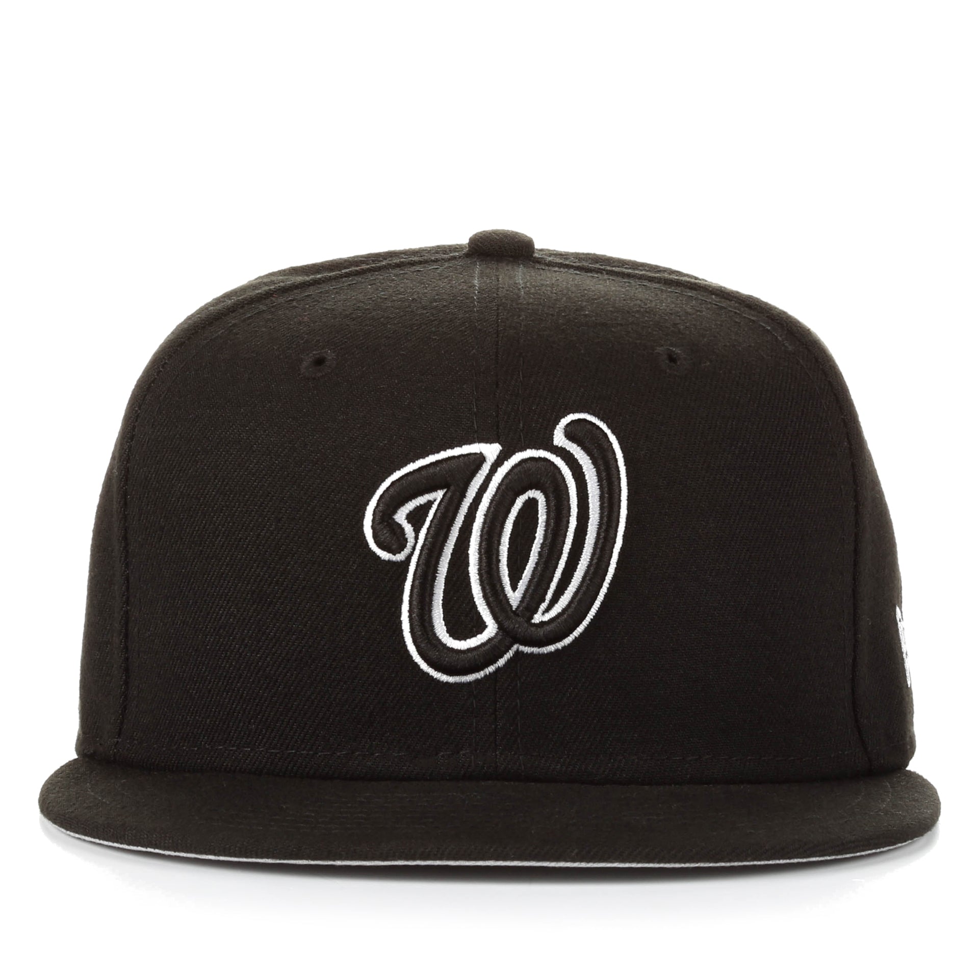New Era 59Fifty MLB Fitted Baseball Cap - Washington Nationals Black Snapback Hat for Men & Women | Official Licensed Team Logo | Perfect for Games, Sports & Streetwear Fashion