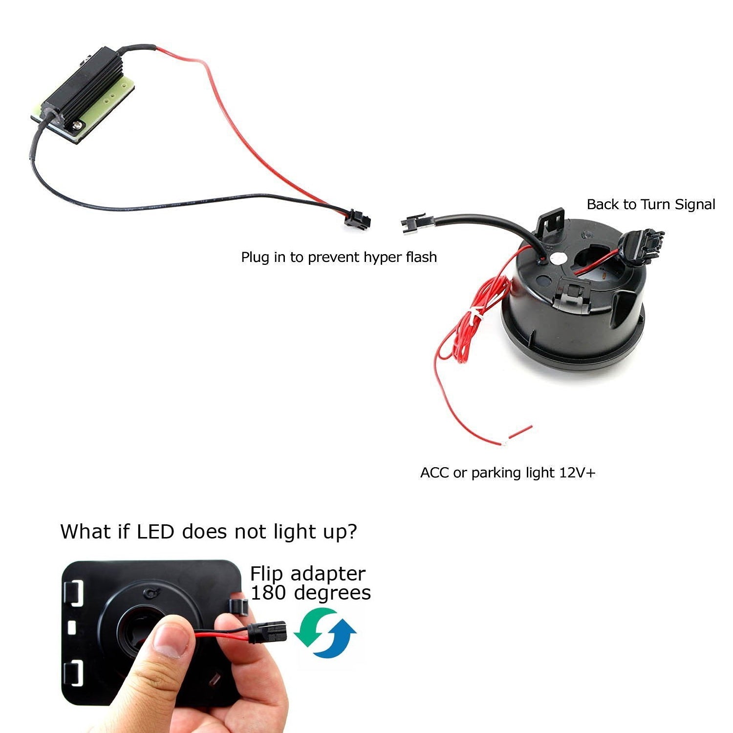 Jeep Wrangler JK Clear Lens LED DRL Turn Signal with LED Sidemarker Combo Kit - Upgrade Lighting for Off-Road & Daily Driving