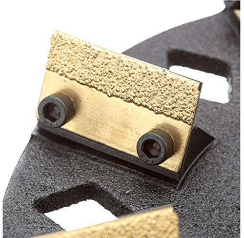 Diamabrush 7-Inch 8-Blade 25-Grit Paint & Coating Removal Tool - Heavy-Duty Hand Scraper for Wood, Concrete, Metal - Perfect for DIY Home Renovation & Professional Surface Prep
