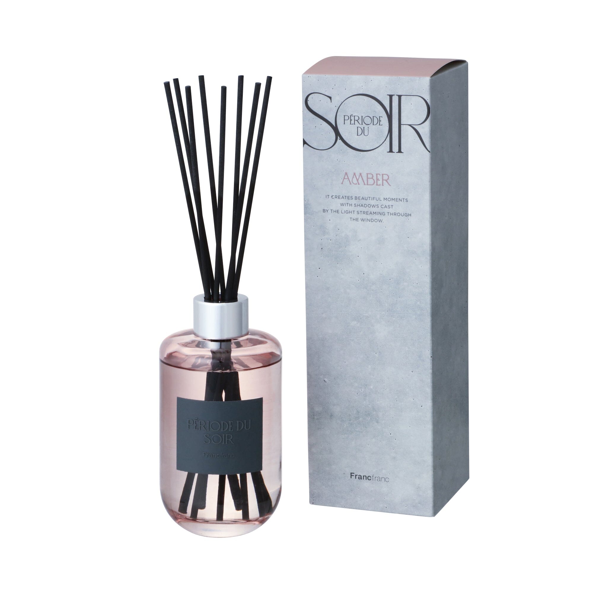 DU Soir Fragrance Diffuser in Pink (Amber Scent) - Premium Home Aromatherapy Essential Oil Diffuser for Bedroom, Living Room & Office Relaxation
