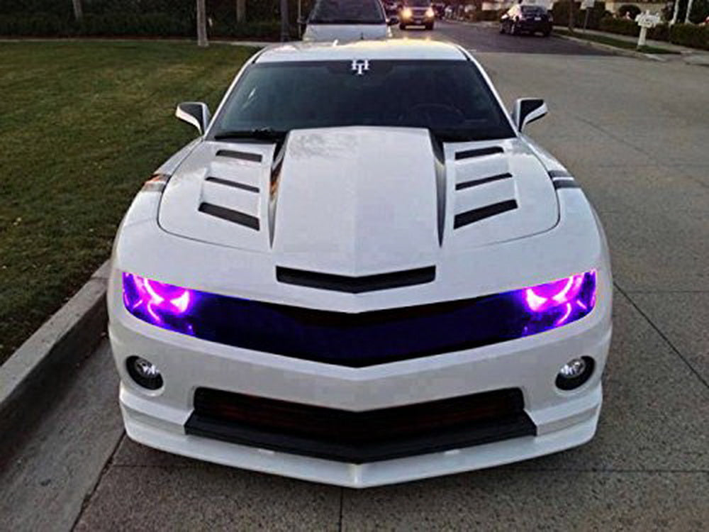 RGB Multi-Color LED Angel Eye Halo Rings for Camaro, Challenger, Mustang - Custom Car Lighting for Headlights & Daytime Running Lights (DRL) - Enhance Style & Visibility for Night Driving & Car Shows