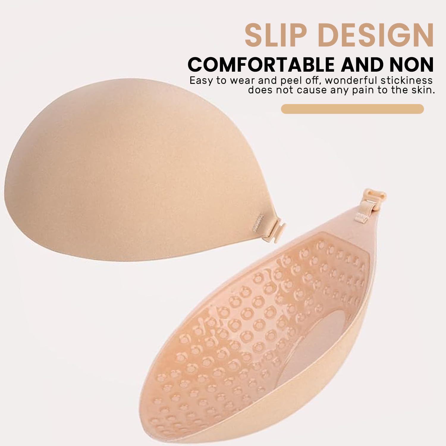 Sticky Bra Push Up - Backless Strapless Adhesive Bra for Women, Invisible Lift Up Bras 2 Pack - Perfect for Backless Dresses, Wedding Gowns & Summer Tops