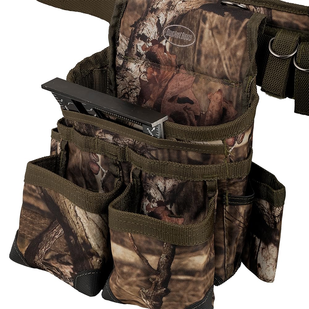 Bucket Boss Camo Tool Belt with Suspenders - Original Series (85035) 52