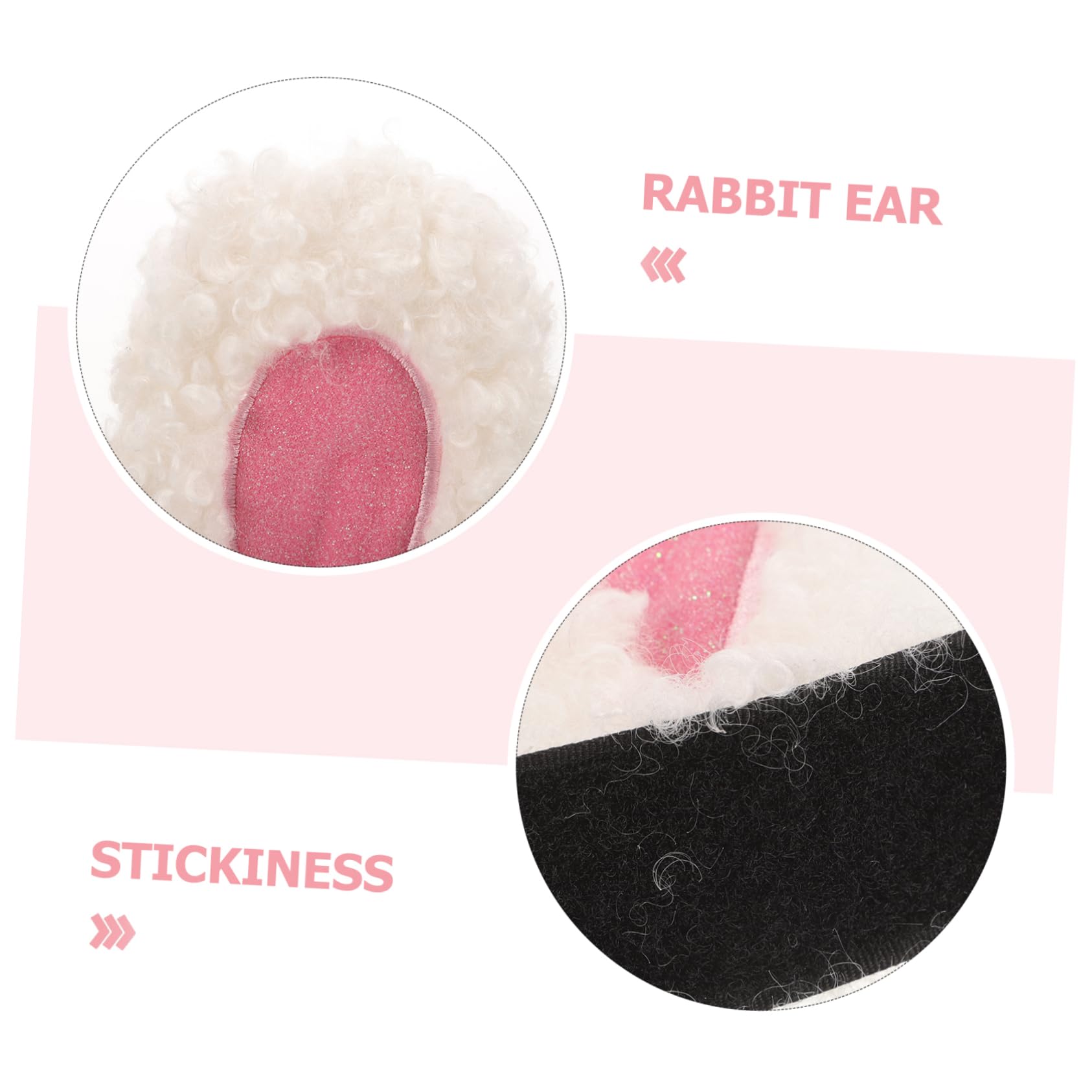 Soft Plush Cat Ears Helmet Accessories - 1 Pair White Faux Wool Ears for Ski, Motorcycle & Bike Helmets | Cute Cycling Gear for Women & Girls | Perfect for Costume Parties & Winter Sports