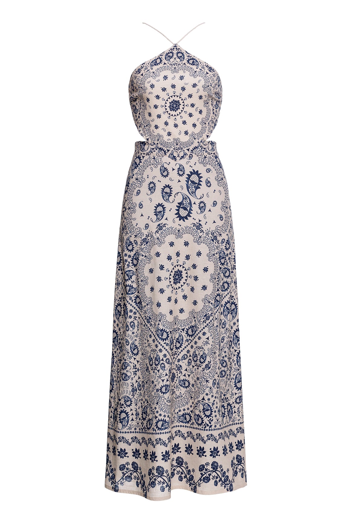 Atma Indira Women's Floral Print Maxi Dress 18131 - Elegant Summer Beach Dress for Vacation, Party & Casual Wear