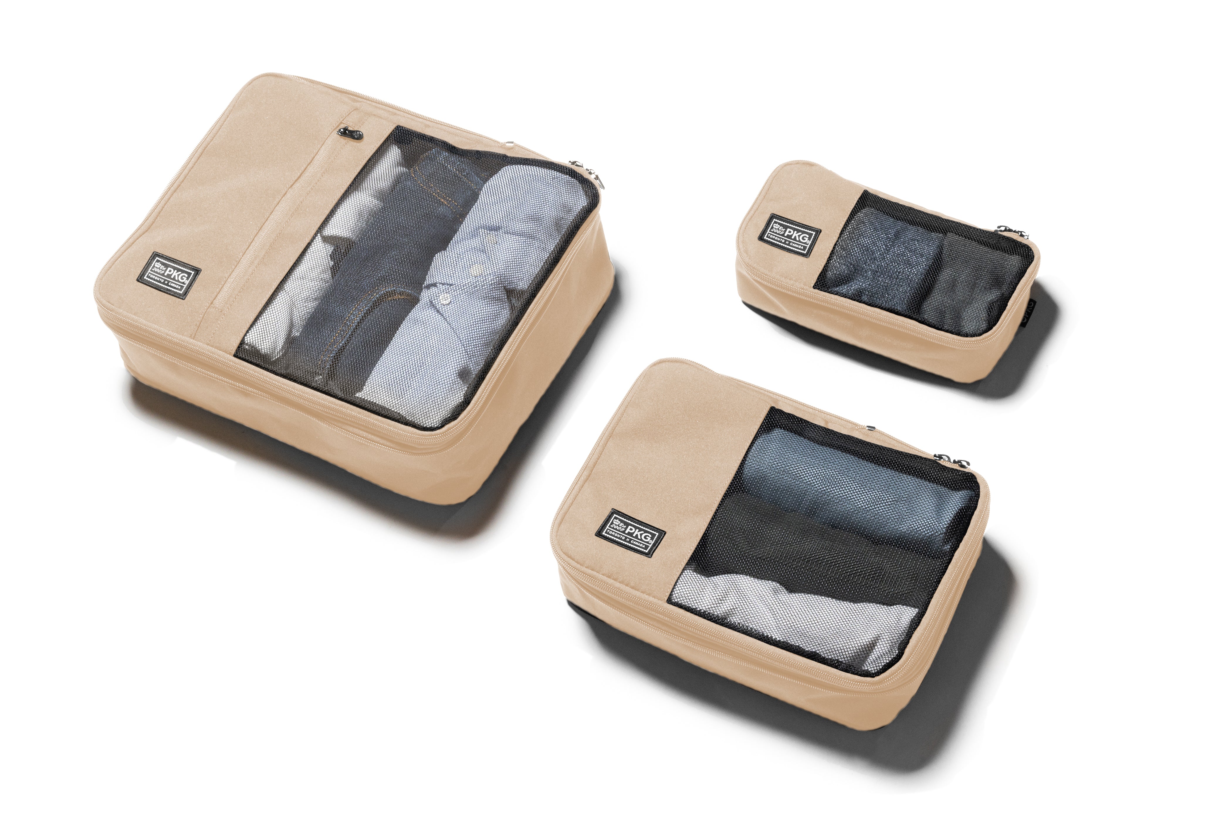 PKG UNION Compression Packing Cubes 3-Piece Set - Space Saving Travel Organizers for Suitcases & Backpacks | Perfect for Business Trips, Vacations & Weekend Getaways