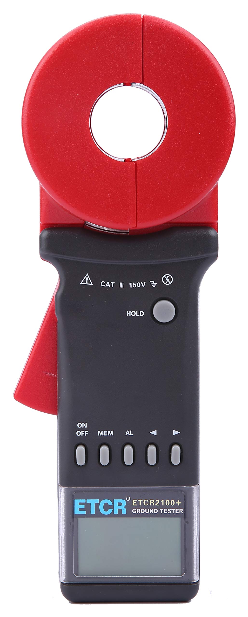 ETCR2100+ Digital Clamp Ground Resistance Tester - 0.010Ω to 1200Ω Earth Resistance Meter with Double Insulation - Perfect for Electricians, Solar Panel Installations & Industrial Electrical Maintenance