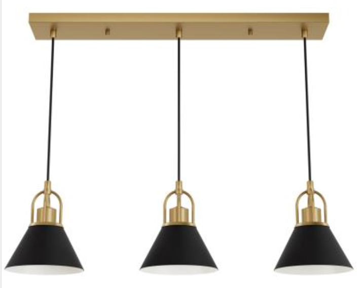 Isle 3-Light Modern Pendant Lighting Fixture for Kitchen Island, Dining Room & Living Room Ceiling