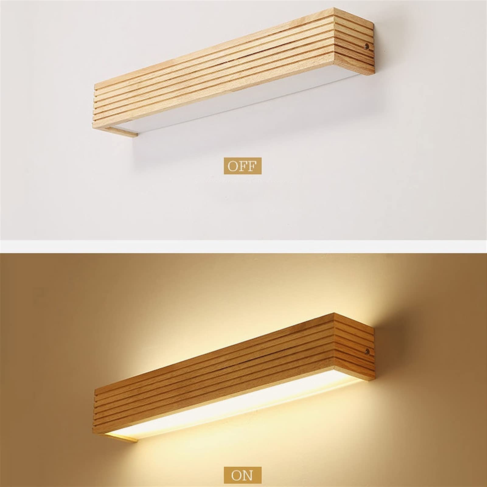 Premium LED Vanity Mirror Lights - 55cm White Light for Makeup & Bathroom - Wooden Frame Wall Fixture for Dressing Table, Over Mirror Lighting - Perfect for Home Salon, Spa & Beauty Room Decor