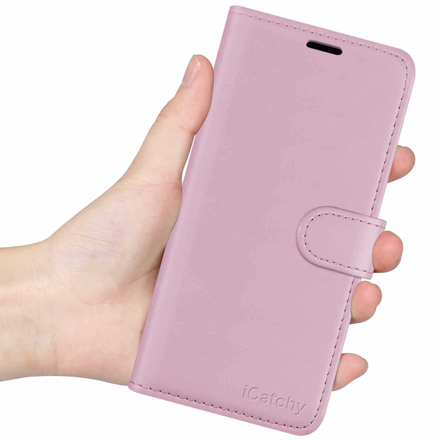 Premium Leather Wallet Case for Xiaomi Redmi Note 12 Pro 5G - Flip Folio Cover with Card Slots, Kickstand & Magnetic Closure (Rose Gold) | Perfect for Business, Travel & Daily Protection