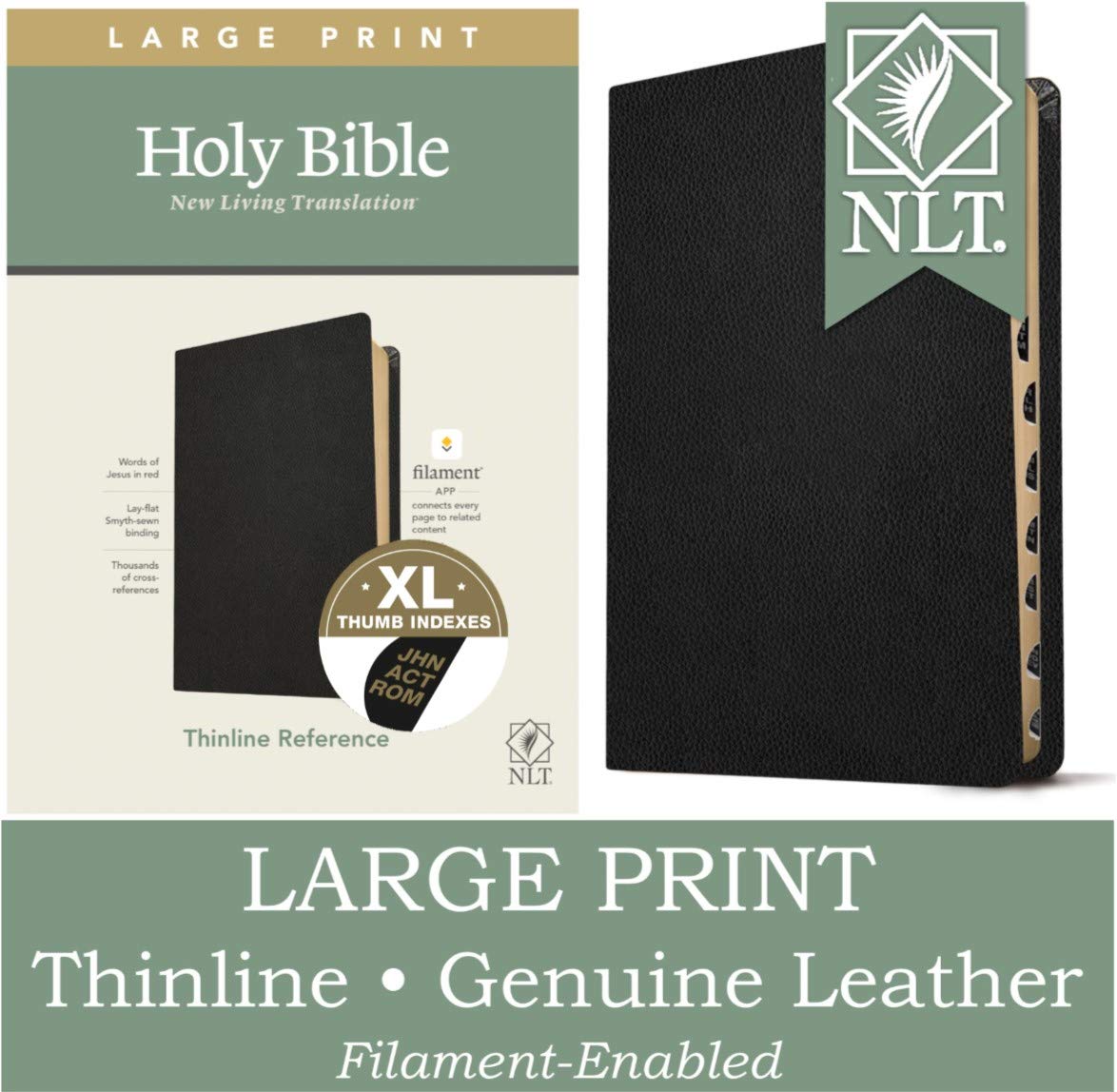 Large Print Thinline Bible - Genuine Leather, Indexed for Easy Reading & Study