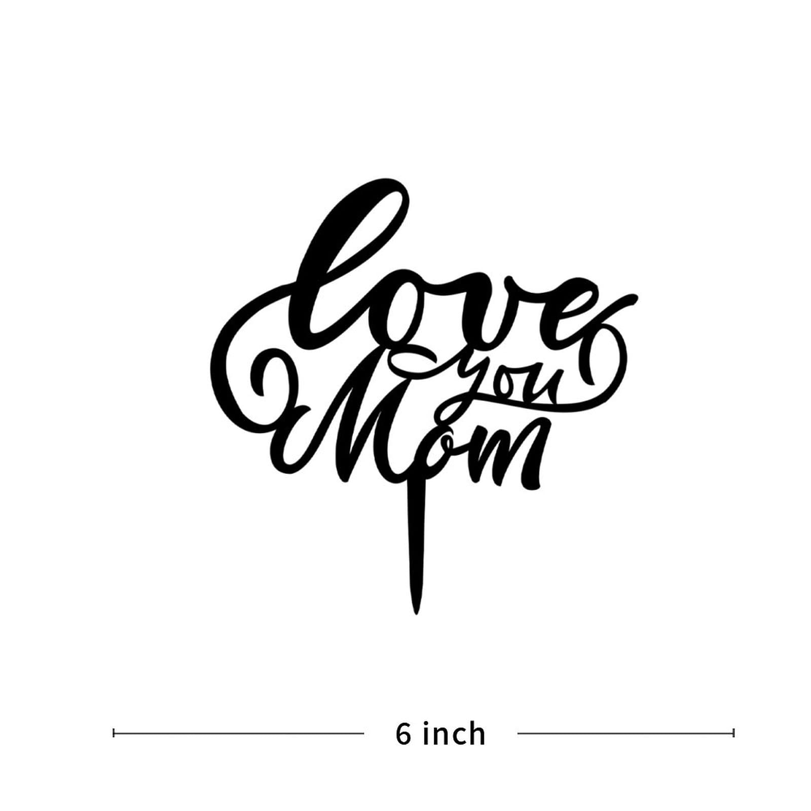 Happy Mother's Day Cake Topper - Elegant Acrylic Cake Decorations for Mom's Birthday, Mother's Day & Special Occasions - Perfect for Cakes, Cupcakes & Dessert Tables