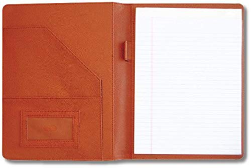 LSU Tigers Basketball Leather Portfolio Padfolio Notebook Planner - Genuine Basketball Material - Orange - Perfect for Office, School & Gifts for Sports Fans