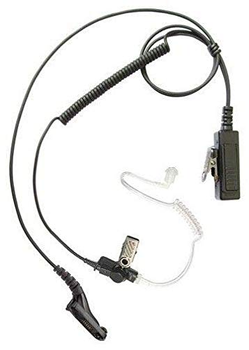 Motorola APX 7000SE Compatible Single Wire Acoustic Tube Surveillance Earpiece Headset - Covert Communication for Security, Law Enforcement & Two-Way Radio Use