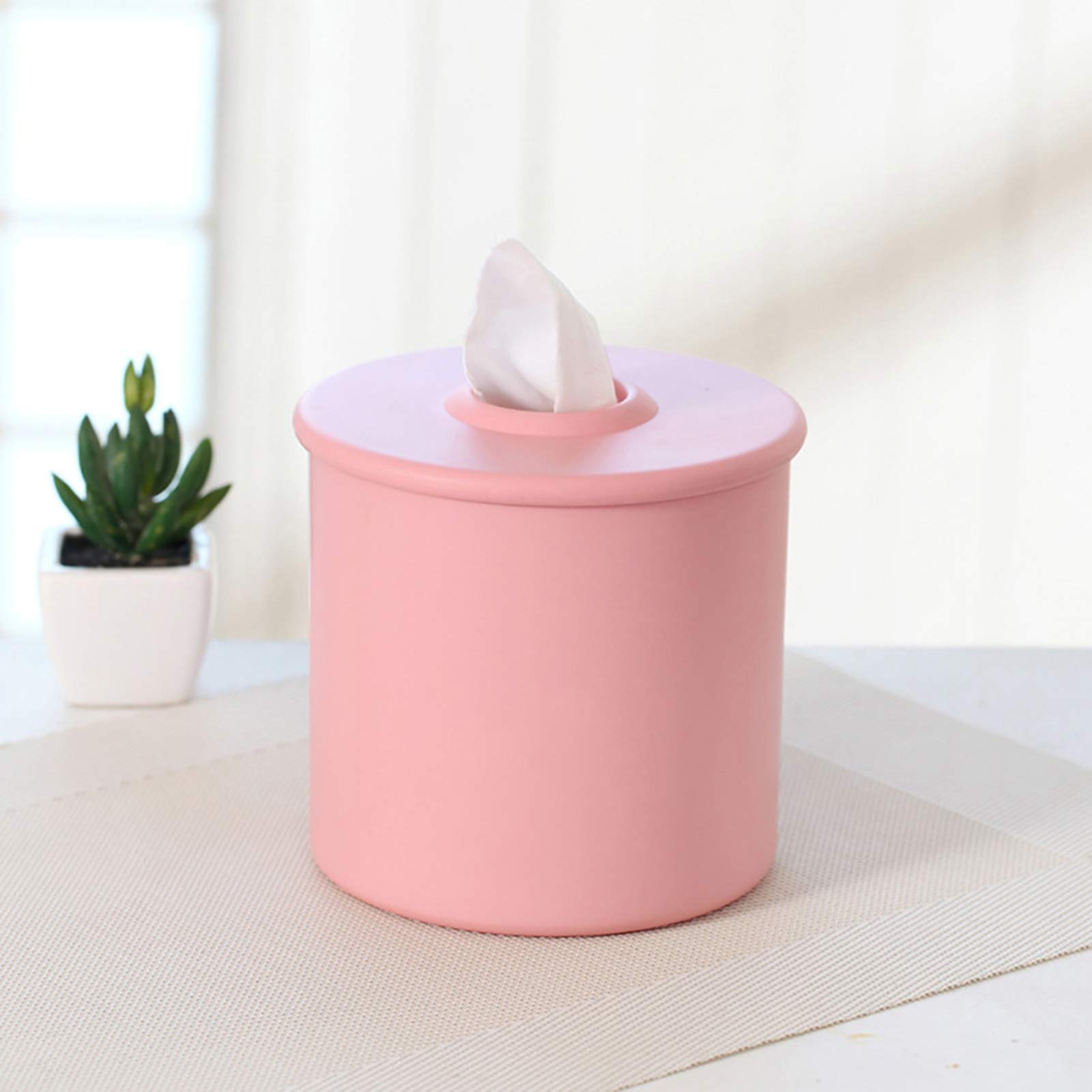 Stylish Round Toilet Paper Roll Dispenser - Nordic Decorative Tissue Box Cover for Office, Living Room, Bedroom & Kitchen (Red) | Space-Saving Bathroom & Home Organization Solution
