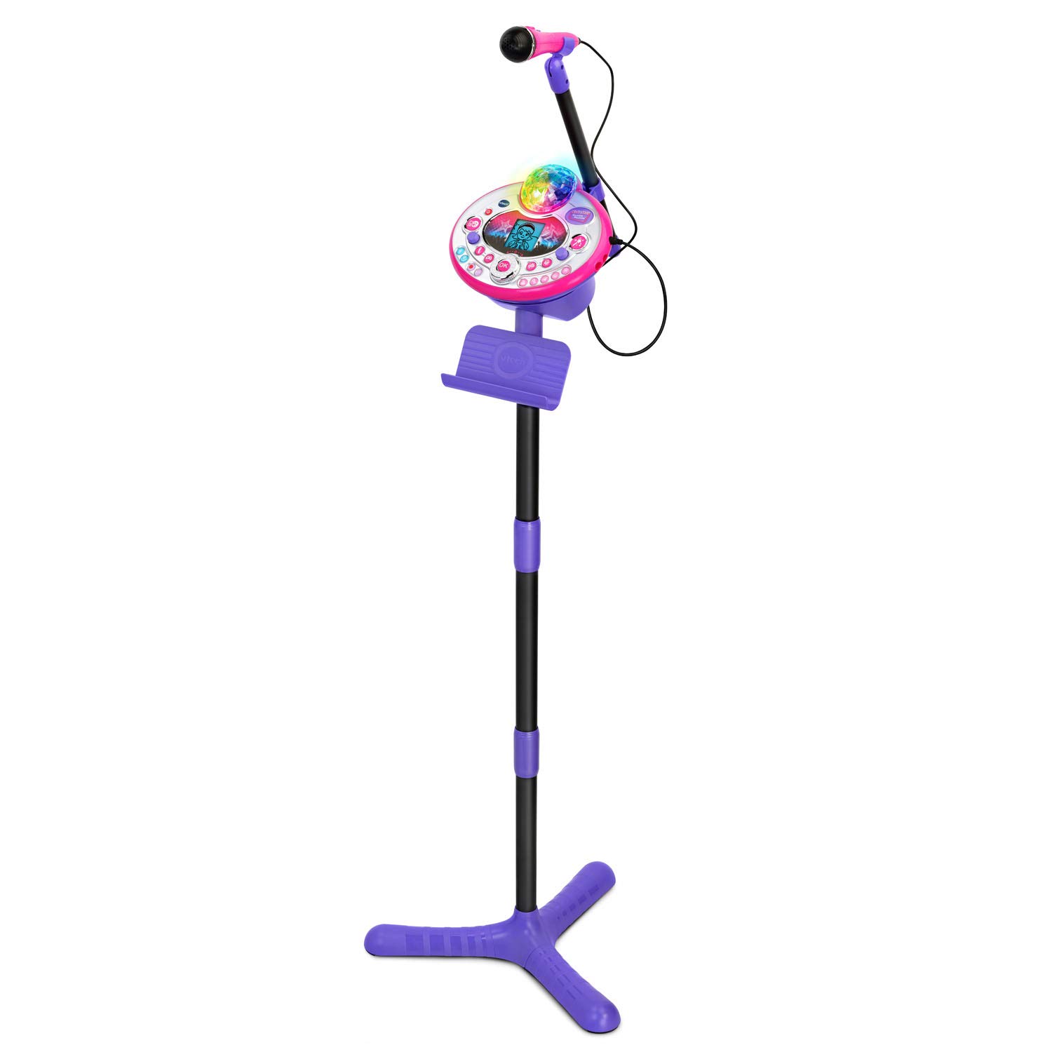 VTech KidiStar Karaoke Machine for Kids - Pink & Purple Wireless Microphone Singing Toy with Bluetooth, LED Lights & Voice Effects - Perfect for Birthday Parties, Family Gatherings & Home Entertainment