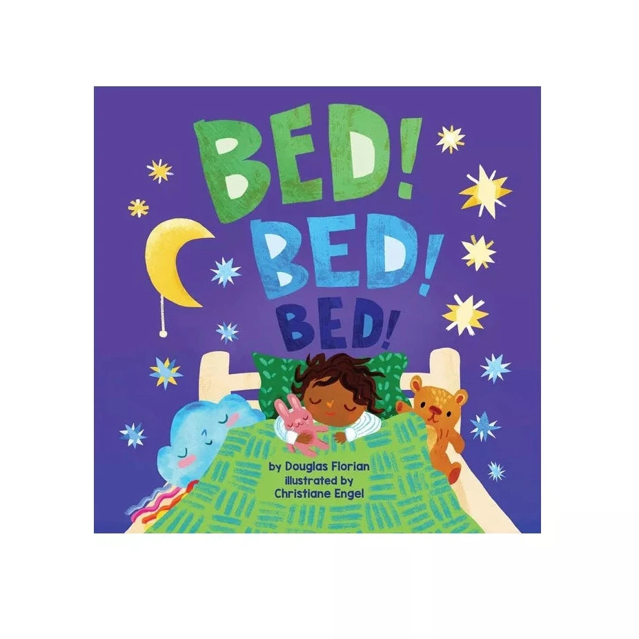 Bed! Bed! Bed! Board Book by Douglas Florian | Interactive Children's Storybook for Bedtime Reading & Early Learning